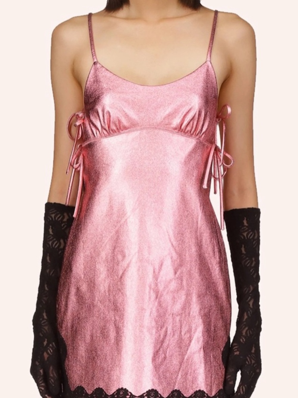 Free people Anna Sui Metallic Vegan Leather Mini Dress